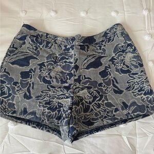 Xhilaration High Waist Blue and Gray Shorts with Tailored Fit
